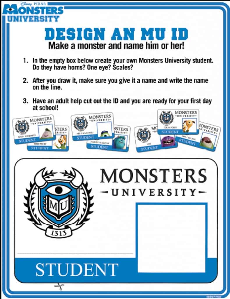Credencial de Monsters University