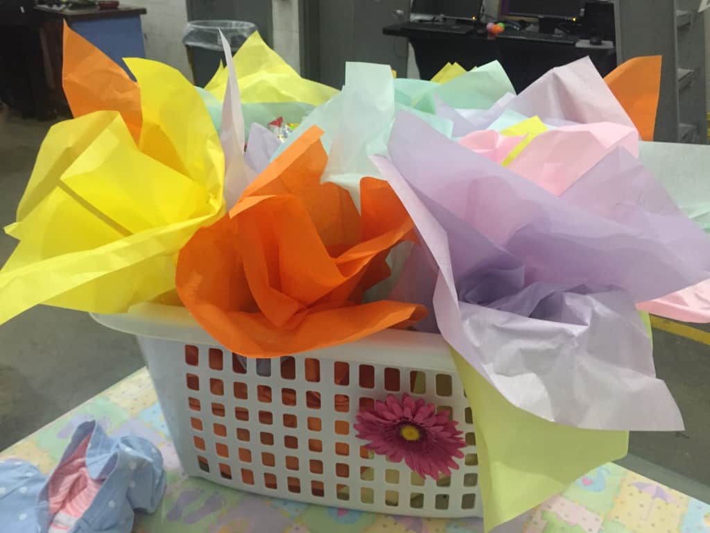 baby shower gift basket ideas - use a laundry basket